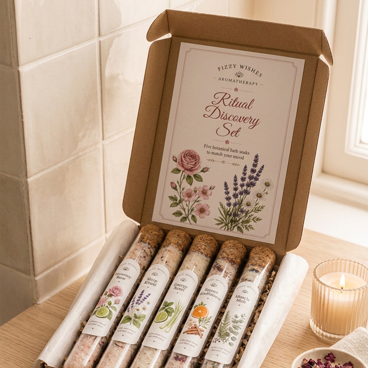 3 Bath Salt Test Tubes